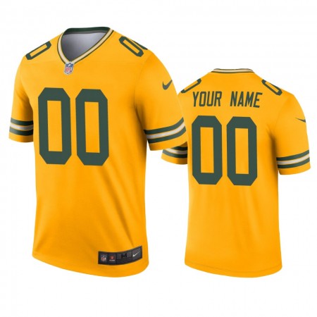Camiseta Hombre NFL Green Bay Packers Personalizar Gold Inverted Legend